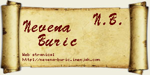 Nevena Burić vizit kartica